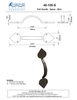 Textured Bronze Pull Handle - Spear - Slim