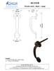 Textured Bronze Thumb Latch - Bean - Large