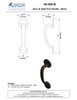 Textured Bronze Door & Gate Pull Handle - Bean