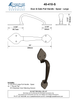 Textured Bronze Door & Gate Pull Handle - Spear - Large