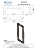 Textured Bronze Bar Pull Handle Set - Back to Back - 8" C2C