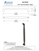 Textured Bronze Bar Pull Handle - Single - 16-1/2" C2C