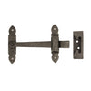Textured Bronze Drop Bar without Knob - Spear - 6-1/2" - Reverse Bevel