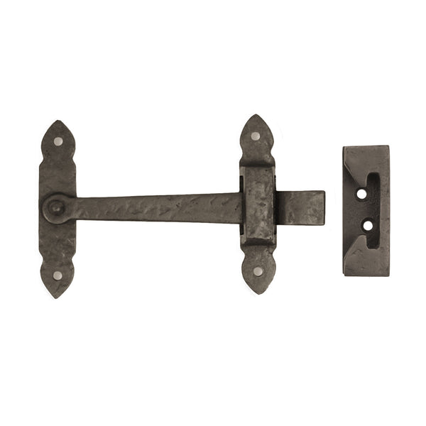 Textured Bronze Drop Bar without Knob - Spear - 6-1/2" - Reverse Bevel