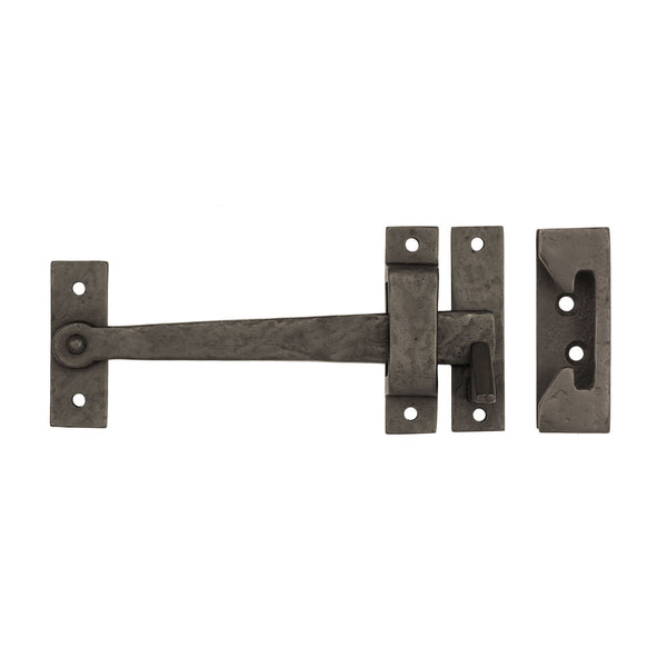 Textured Bronze Drop Bar without Knob - 6-1/2" - Reverse Bevel