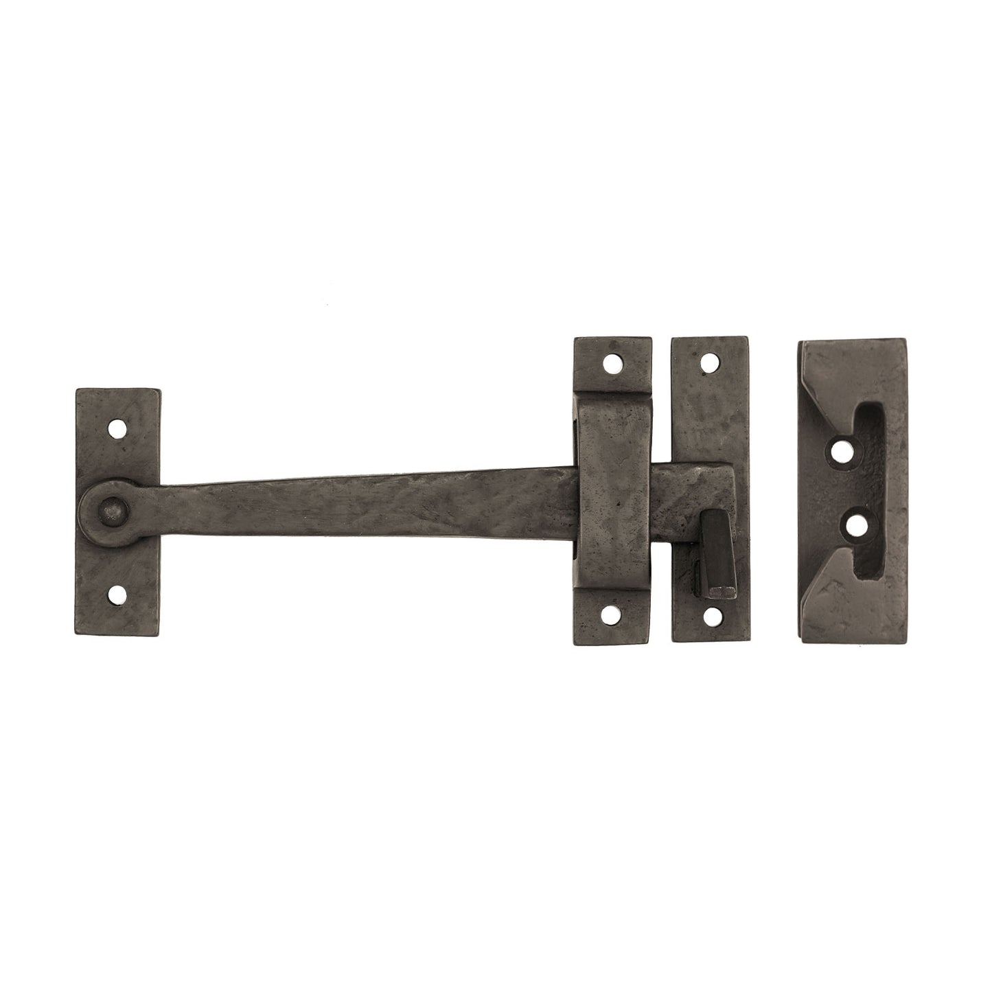Textured Bronze Drop Bar without Knob - 6-1/2" - Reverse Bevel