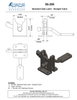 Textured Bronze Standard Gate Latch - Straight Catch