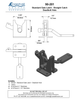 Textured Bronze Standard Gate Latch - Straight Catch - Deadbolt Hole