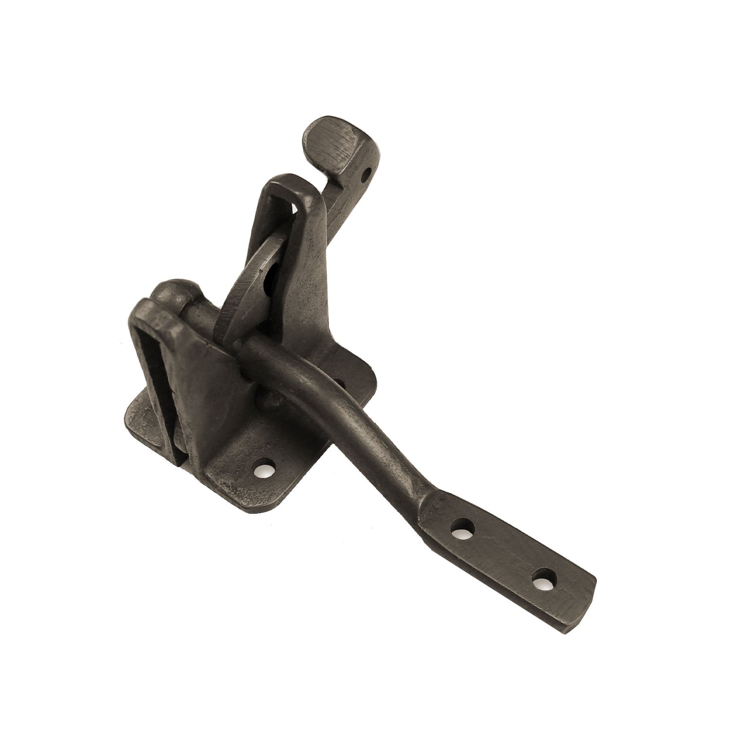 Textured Bronze Standard Gate Latch - Straight Catch - Deadbolt Hole