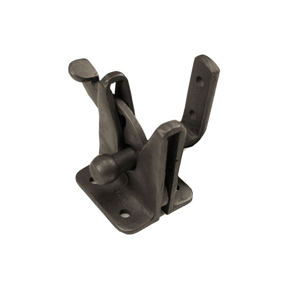 Textured Bronze Standard Gate Latch - Offset Catch - Deadbolt Hole