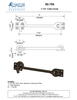 Textured Bronze Cabin Hook - 7-1/2"