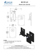 Textured Bronze Drop Bar Latch Set - 5"