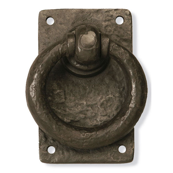 Textured Bronze Ring Pull on Plate