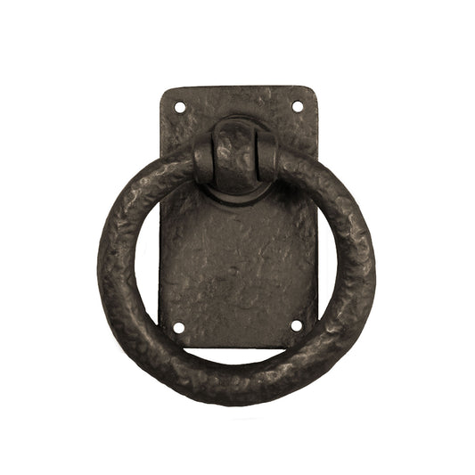 Textured Bronze Ring Pull on Plate - Large