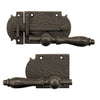 Textured Bronze Drop Lever Latch - Euro