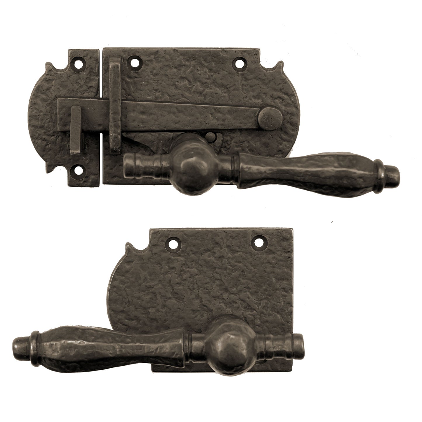 Textured Bronze Drop Lever Latch - Euro