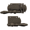 Textured Bronze Drop Lever Latch - Euro