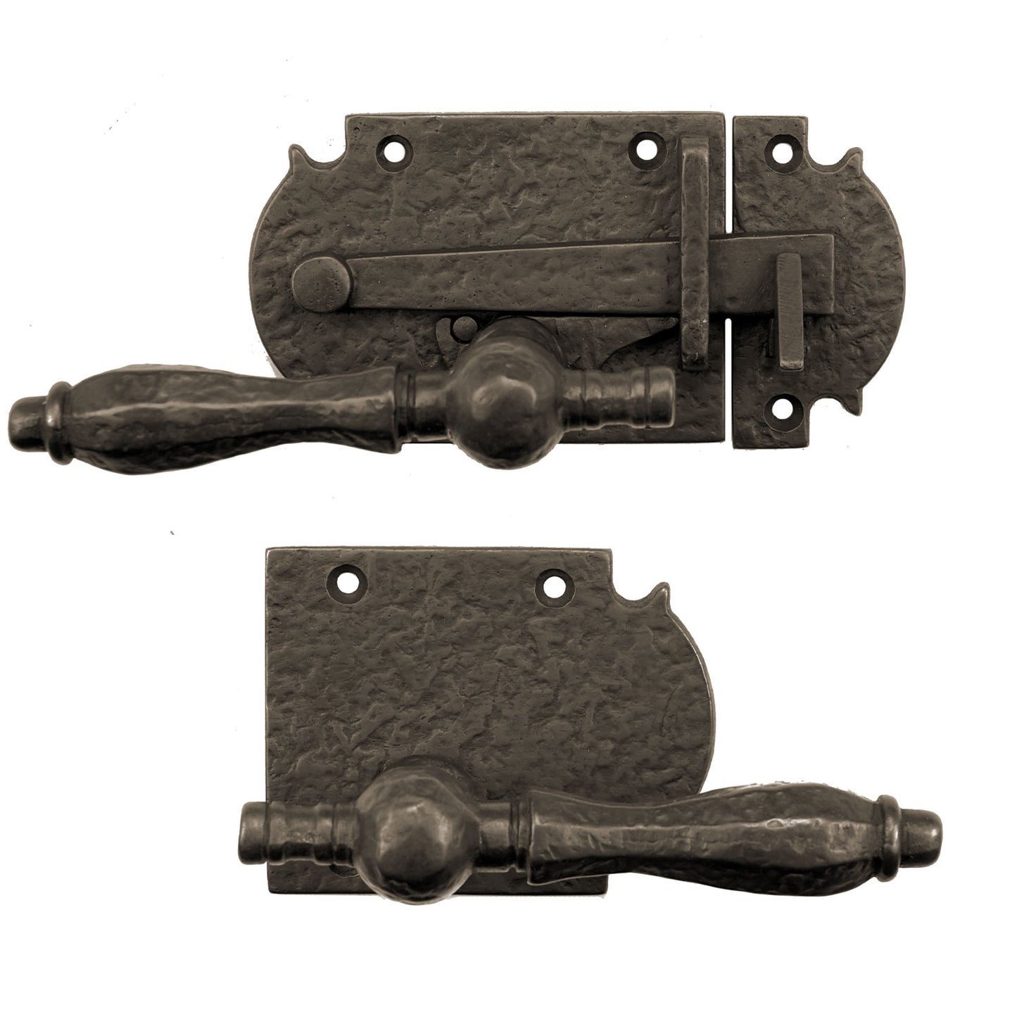 Textured Bronze Drop Lever Latch - Euro
