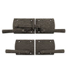 Textured Bronze Drop Lever Latch Double Gate Set - Arch