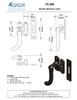 Textured Bronze Shutter Window Latch