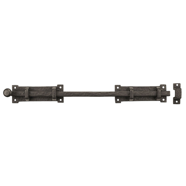Textured Bronze Slide Bolt - 14" L - 2" Throw