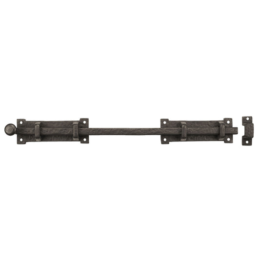 Textured Bronze Slide Bolt - 14" L - 2" Throw