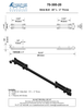 Textured Bronze Slide Bolt - 20" L - 2" Throw