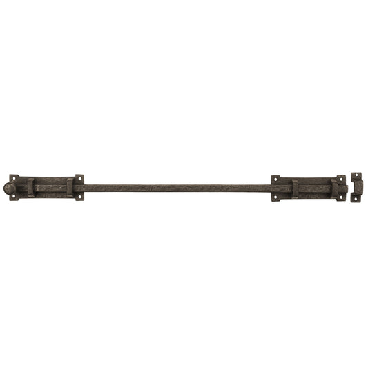 Textured Bronze Slide Bolt - 20" L - 2" Throw