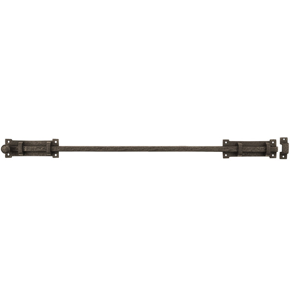 Textured Bronze Slide Bolt - 24" L - 2" Throw