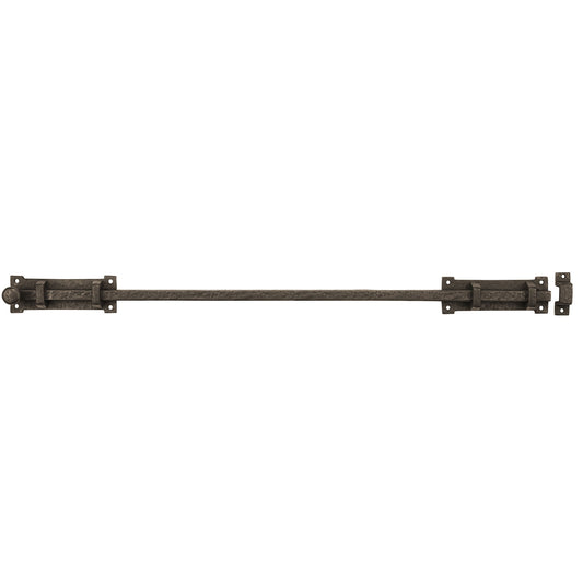 Textured Bronze Slide Bolt - 24" L - 2" Throw
