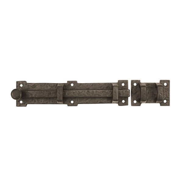 Textured Bronze Slide Bolt - 6-1/2" L - 2" Throw