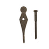 Textured Bronze Shutter Dog - 6" Rat Tail