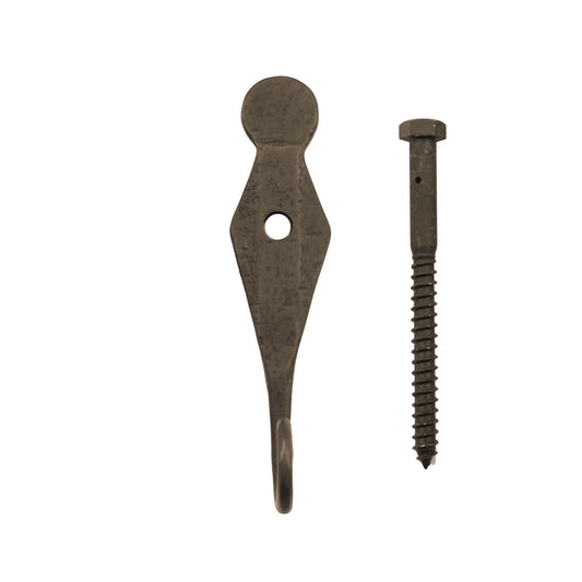 Textured Bronze Shutter Dog - 6" Rat Tail