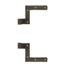 Textured Bronze New York Shutter Strap Only Pair - 1-1/4" Offset