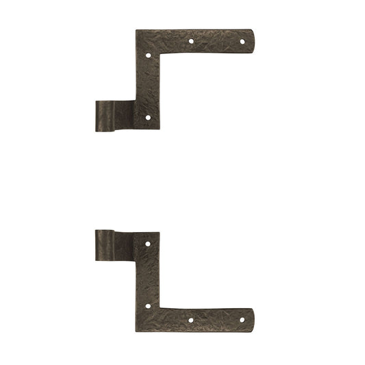 Textured Bronze New York Shutter Strap Only Pair - 1-1/4" Offset