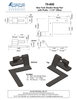 Textured Bronze New York Shutter Strap Pair - with Pintle - 1-1/4" Offset