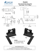 Textured Bronze New York Shutter Strap Pair - with Pintle - 2-1/4" Offset