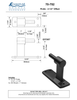 Textured Bronze Shutter T-Hinge Strap 6" - with Pintle - 2-1/4" Offset