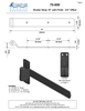 Textured Bronze 10" Shutter Strap with Pintle - 3/4" Offset