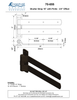 Textured Bronze Double Shutter Strap 10" - with Pintle - 3/4" Offset