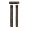 Textured Bronze Double Shutter Strap 10" - with Pintle - 3/4" Offset
