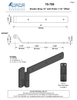 Textured Bronze 10" Shutter Strap with Pintle - 1-1/4" Offset