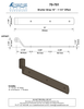 Textured Bronze 10" Shutter Strap Only - 1-1/4" Offset