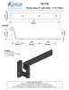 Textured Bronze 10" Shutter Strap - with Pintle 2-1/4" Offset
