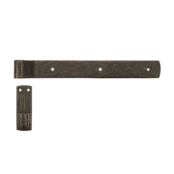 Textured Bronze 10" Shutter Strap with Pintle - 3/4" Offset