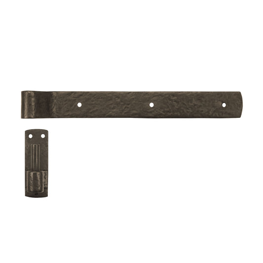 Textured Bronze 10" Shutter Strap with Pintle - 3/4" Offset