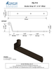 Textured Bronze 10" Shutter Strap Only - 2-1/4" Offset