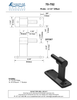 Textured Bronze Shutter Pintle Only - 2-1/4" Offset