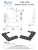 Textured Bronze Shutter Jamb Pintle Only - 2-1/4" Offset