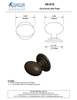 Textured Bronze Oval Knob with Plate